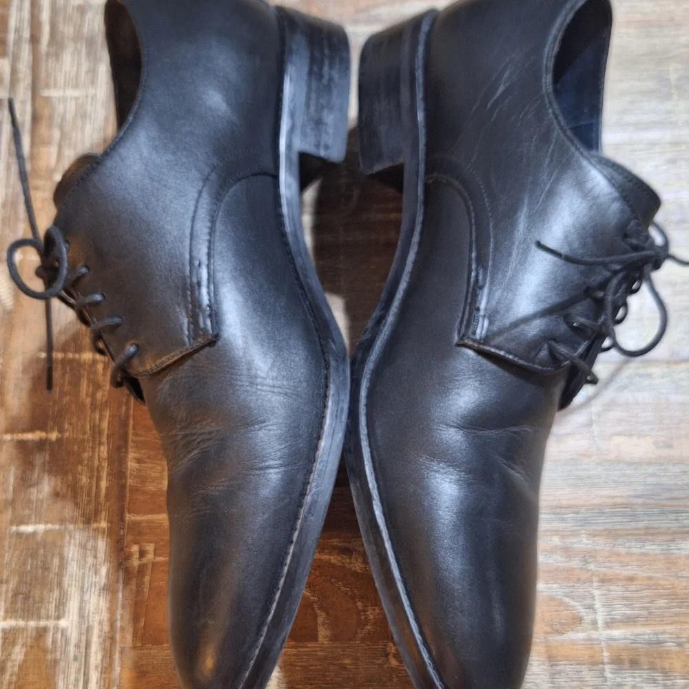 Cole Haan Men's Grand‎ Os Black Leather Oxford Lace Up Size 10.5 Dress Shoes